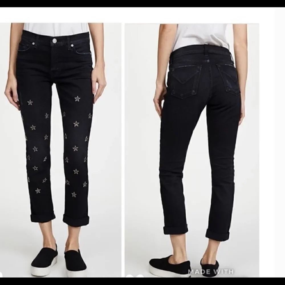 Hudson Riley Crop Relaxed Straight Jeans Mythology - Picture 2 of 4